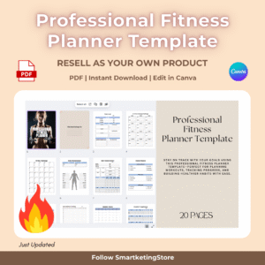 Professional Fitness Planner Template