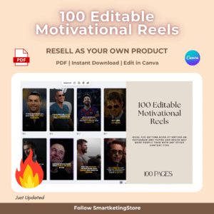 100 Editable Motivational Quotes Reels